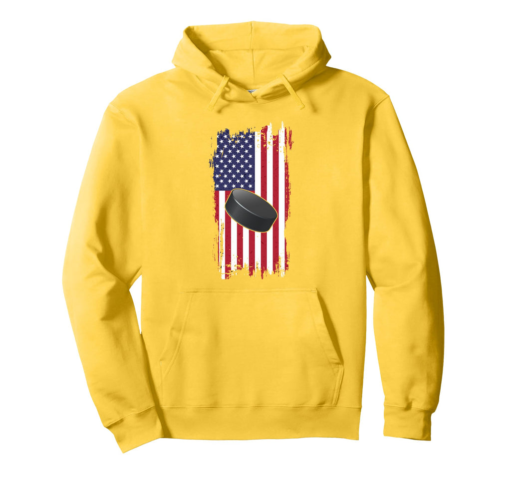 Patriotic Ice Hockey Snow Sports Hoodie - Casual Everyday Wear for Adults